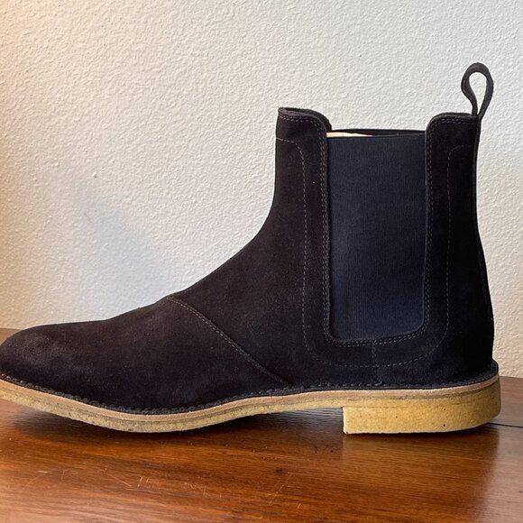 Bottega Veneta Dark Navy Suede Leather Men's Ankle Boots, 312345, many sizes - Picture 9 of 11